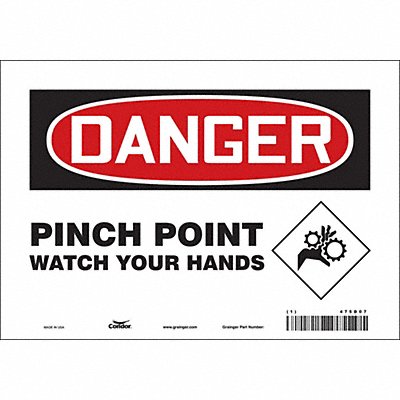 J6942 Safety Sign 7 inx10 in Vinyl