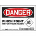 J6942 Safety Sign 3 1/2 inx5 in Vinyl