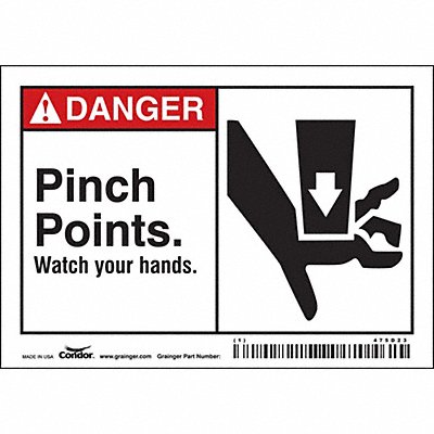 Safety Sign 3 1/2 inx5 in Vinyl