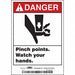 Safety Sign 5 inx3 1/2 in Vinyl