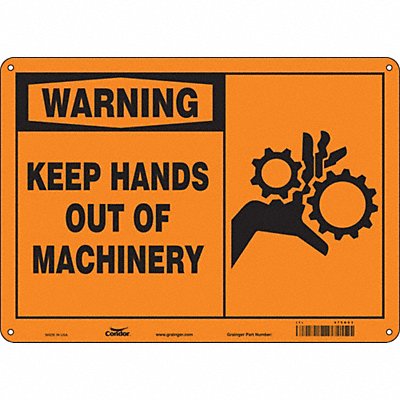Safety Sign 10 inx14 in Polyethylene