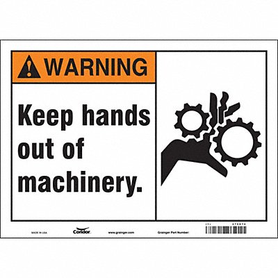 Safety Sign 10 in x 14 in Vinyl