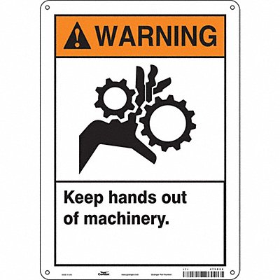 Safety Sign 14 in x 10 in Polyethylene