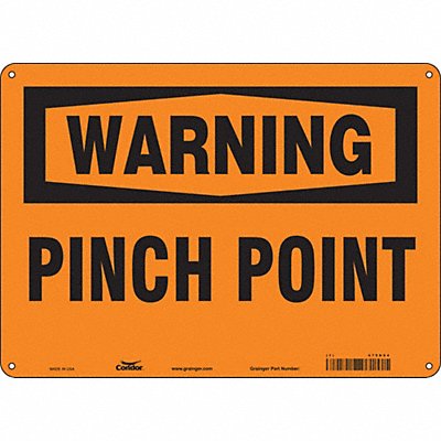 Safety Sign 10 in x 14 in Polyethylene