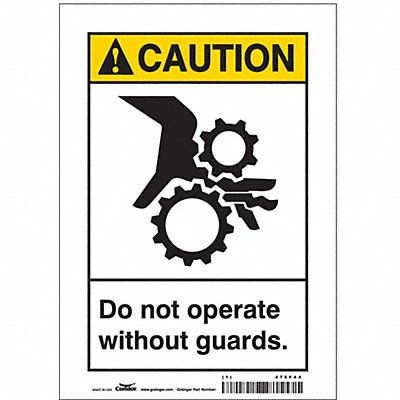 Safety Sign 10 inx7 in Vinyl