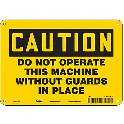 Safety Sign 7 in x 10 in Aluminum