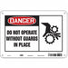 Safety Sign 7 in x 10 in Polyethylene