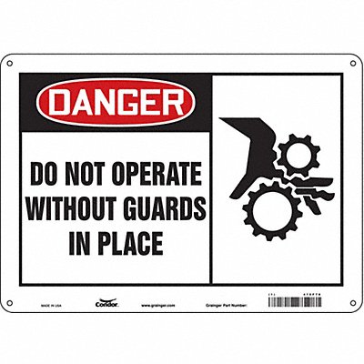 Safety Sign 10 in x 14 in Polyethylene