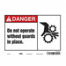 Safety Sign 7 in x 10 in Vinyl