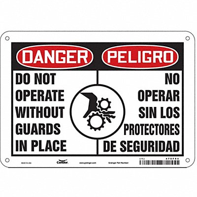 Safety Sign 7 in x 10 in Aluminum