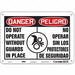 Safety Sign 7 inx10 in Polyethylene