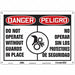 Safety Sign 10 in x 14 in Polyethylene