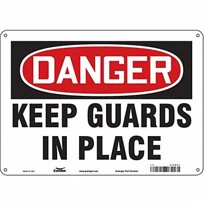 Safety Sign 10 in x 14 in Aluminum