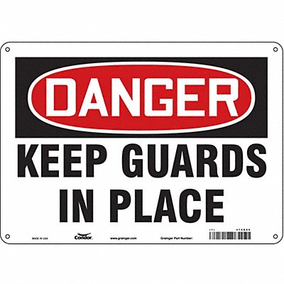 Safety Sign 10 in x 14 in Polyethylene