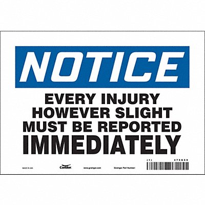 Safety Sign 7 in x 10 in Vinyl