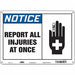 Safety Sign 10 in x 14 in Polyethylene