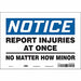 Safety Sign 7 in x 10 in Vinyl