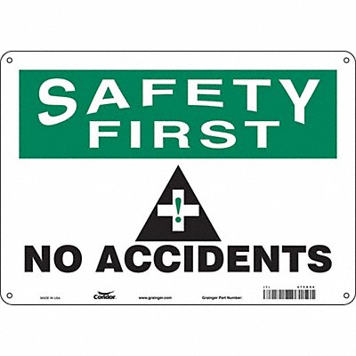 Safety Sign 10 inx14 in Aluminum