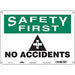 Safety Sign 10 inx14 in Aluminum