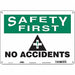 Safety Sign 10 inx14 in Polyethylene