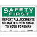 J7028 Safety Sign 10 in x 14 in Aluminum