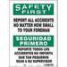 Safety Sign 14 inx10 in Vinyl