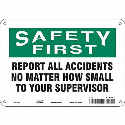Safety Sign 7 in x 10 in Aluminum