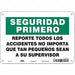 Safety Sign 7 in x 10 in Polyethylene