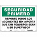 Safety Sign 10 inx14 in Polyethylene