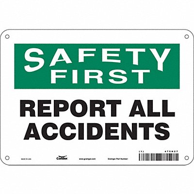 Safety Sign 7 in x 10 in Polyethylene