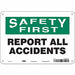 Safety Sign 7 in x 10 in Polyethylene