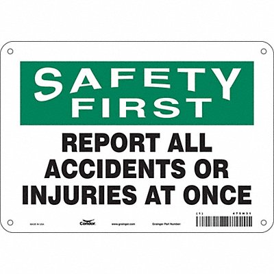 K0174 Safety Sign 7 in x 10 in Aluminum