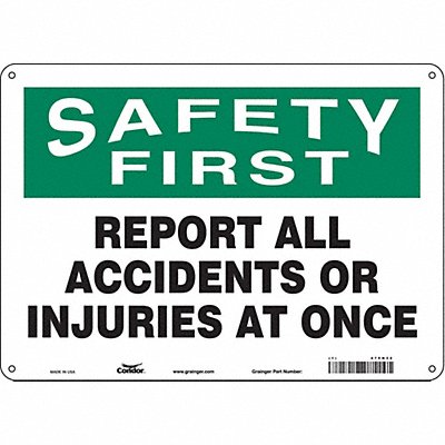 K0174 Safety Sign 10 in x 14 in Aluminum