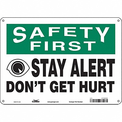 Safety Sign 10 inx14 in Aluminum