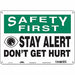 Safety Sign 10 inx14 in Aluminum