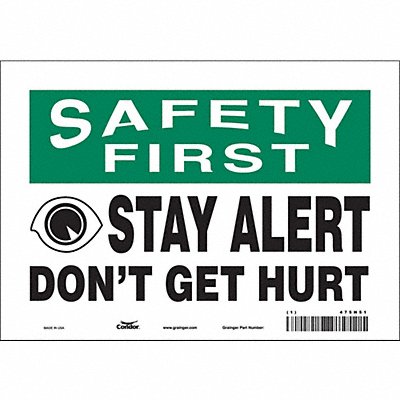 Safety Sign 7 inx10 in Vinyl