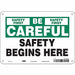 K0178 Safety Sign 7 in x 10 in Aluminum