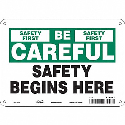 K0178 Safety Sign 7 inx10 in Polyethylene