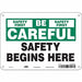 K0178 Safety Sign 7 inx10 in Polyethylene