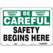 K0178 Safety Sign 10 inx14 in Polyethylene