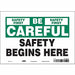 K0178 Safety Sign 7 inx10 in Vinyl