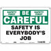 Safety Sign 10 inx14 in Aluminum