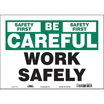 Safety Sign 10 inx14 in Vinyl