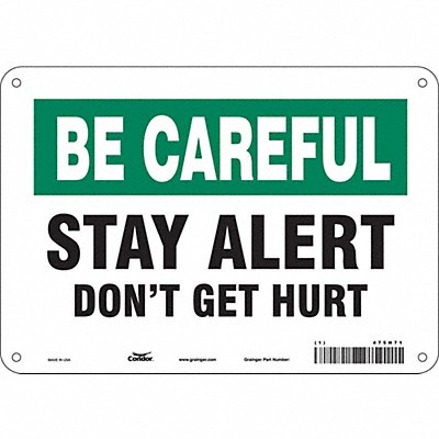 Safety Sign 7 in x 10 in Aluminum