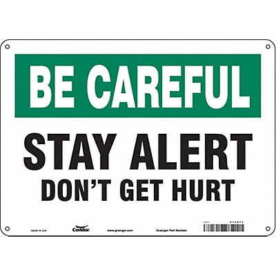 Safety Sign 10 inx14 in Aluminum