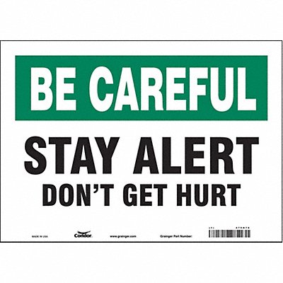 Safety Sign 10 inx14 in Vinyl