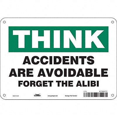 Safety Sign 7 in x 10 in Aluminum