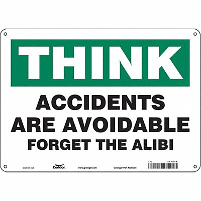 Safety Sign 10 in x 14 in Aluminum