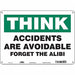 Safety Sign 10 in x 14 in Aluminum