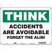 Safety Sign 10 inx14 in Polyethylene